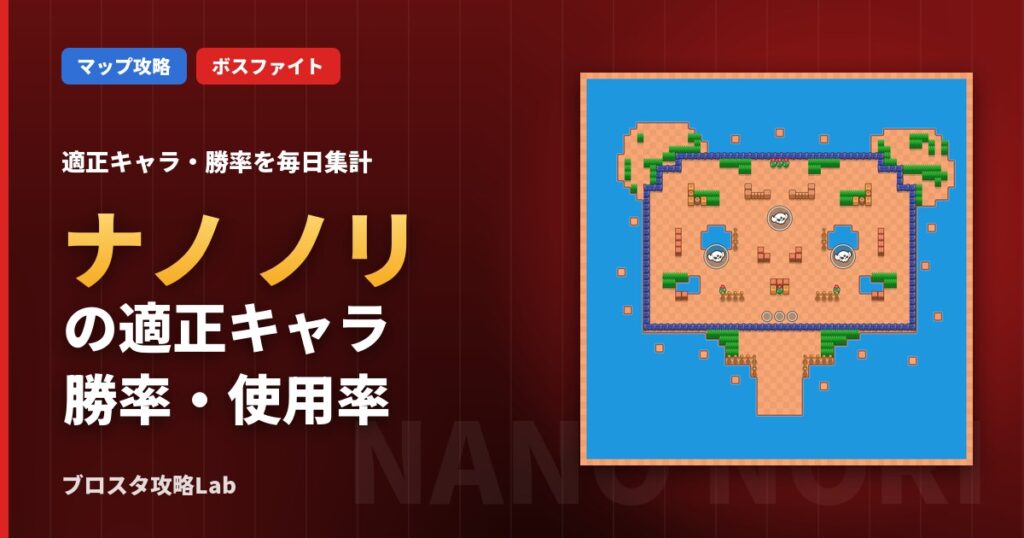 ナノ ノリの適正キャラ・勝率（ブロスタ）