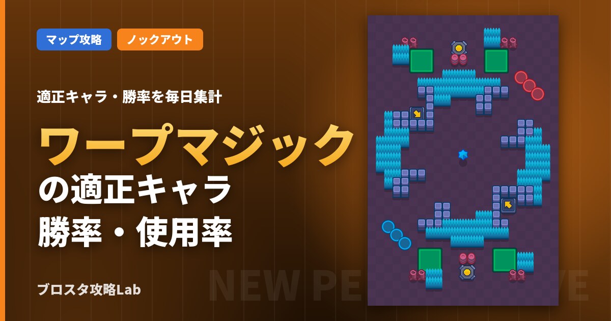 ワープマジックの適正キャラ・勝率（ブロスタ）