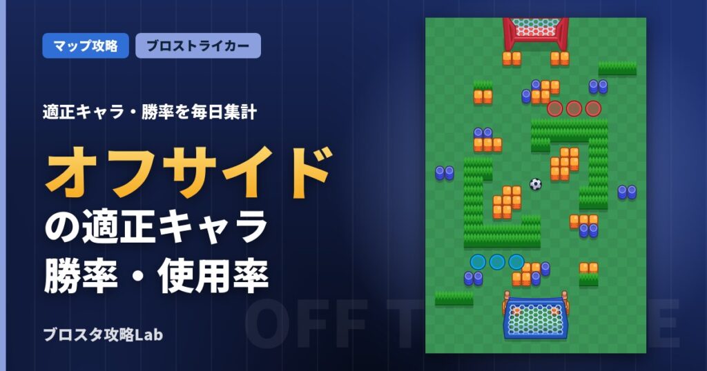オフサイドの適正キャラ・勝率（ブロスタ）