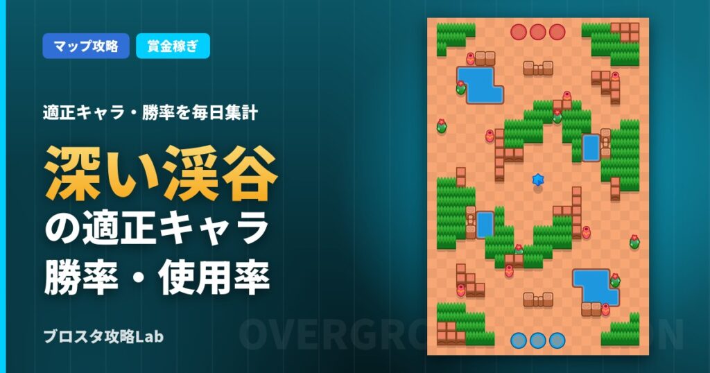 深い渓谷の適正キャラ・勝率（ブロスタ）