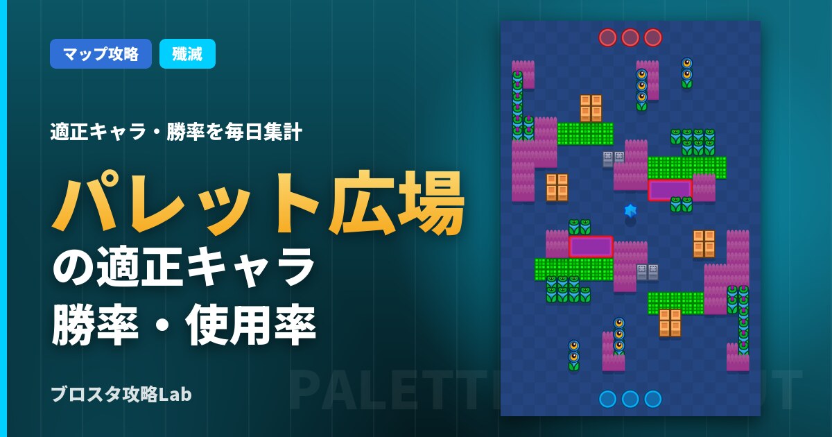 パレット広場の適正キャラ・勝率(ブロスタ)