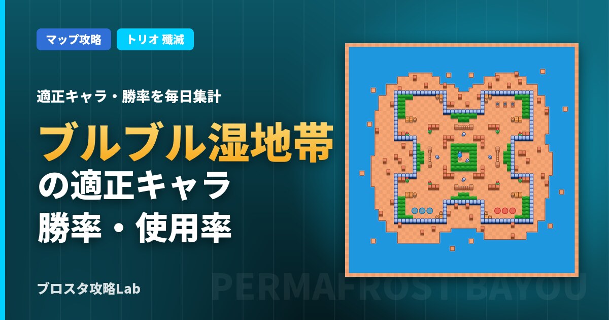 ブルブル湿地帯の適正キャラ・勝率(ブロスタ)