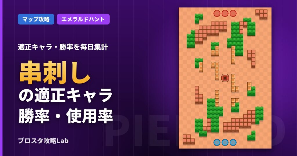串刺しの適正キャラ・勝率（ブロスタ）