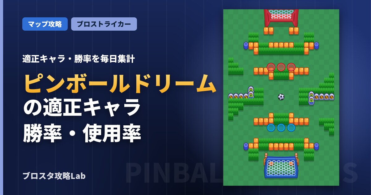 ピンボールドリームの適正キャラ・勝率（ブロスタ）
