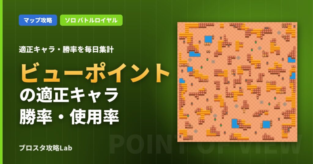 ビューポイントの適正キャラ・勝率（ブロスタ）