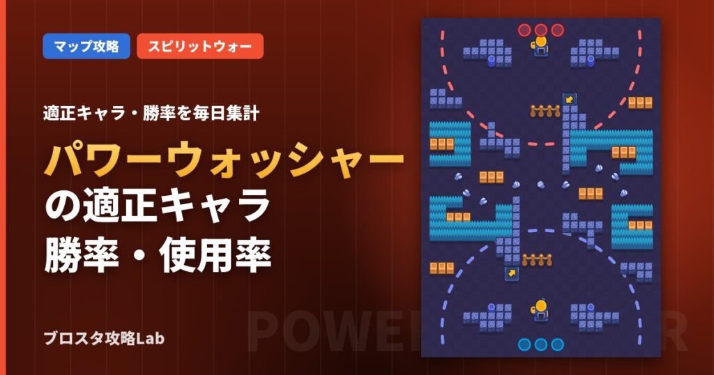 パワーウォッシャーの適正キャラ・勝率（ブロスタ）