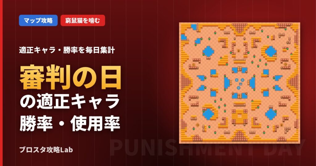 審判の日の適正キャラ・勝率（ブロスタ）