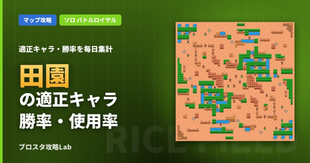 田園の適正キャラ・勝率（ブロスタ）