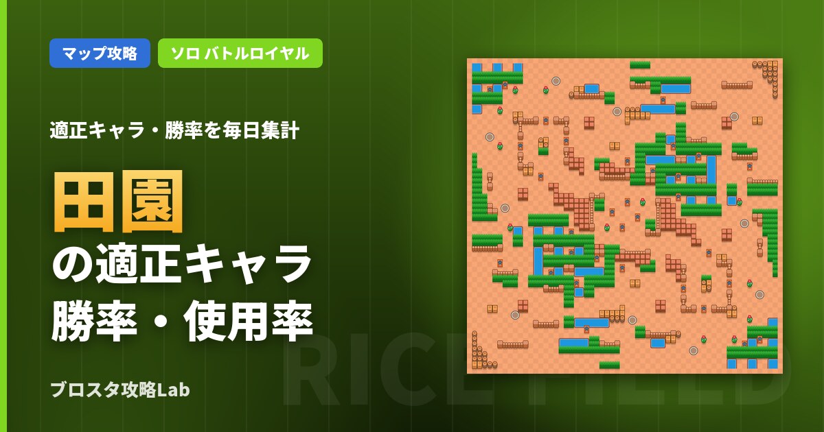 田園の適正キャラ・勝率（ブロスタ）