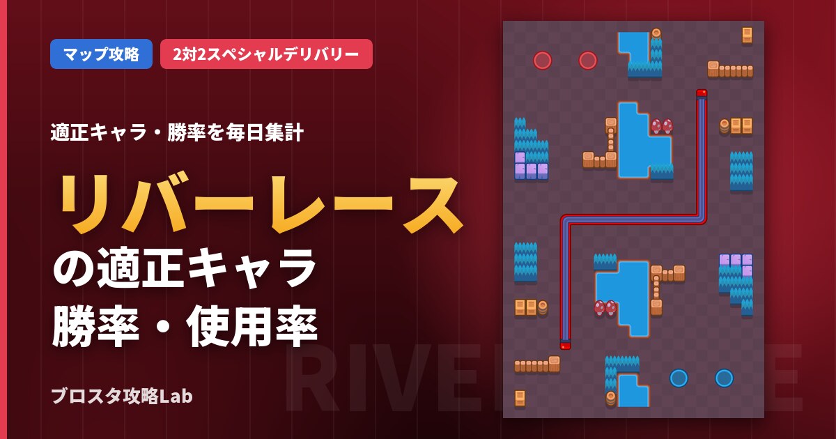 リバーレースの適正キャラ・勝率(ブロスタ)