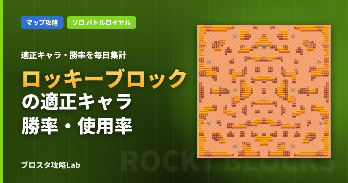 ロッキーブロックの適正キャラ・勝率（ブロスタ）