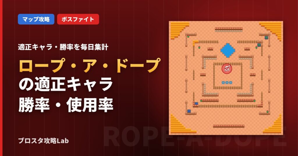 ロープ・ア・ドープの適正キャラ・勝率（ブロスタ）