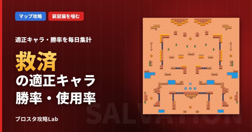 救済の適正キャラ・勝率（ブロスタ）