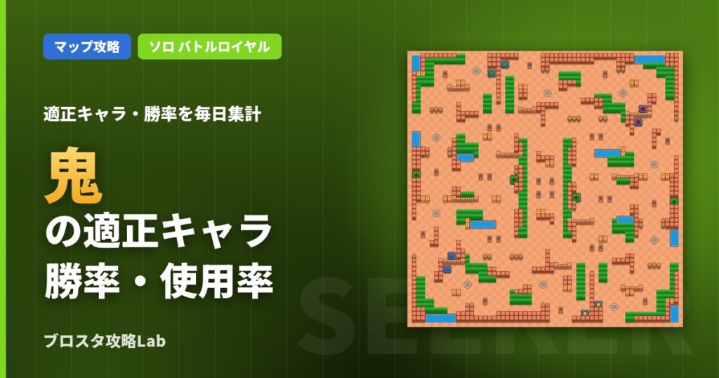 鬼の適正キャラ・勝率（ブロスタ）