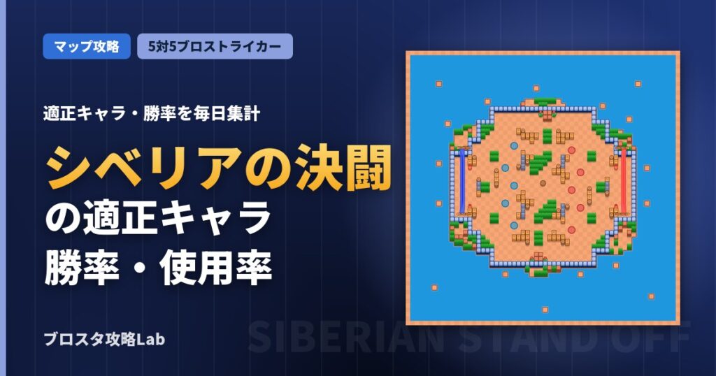 シベリアの決闘の適正キャラ・勝率（ブロスタ）