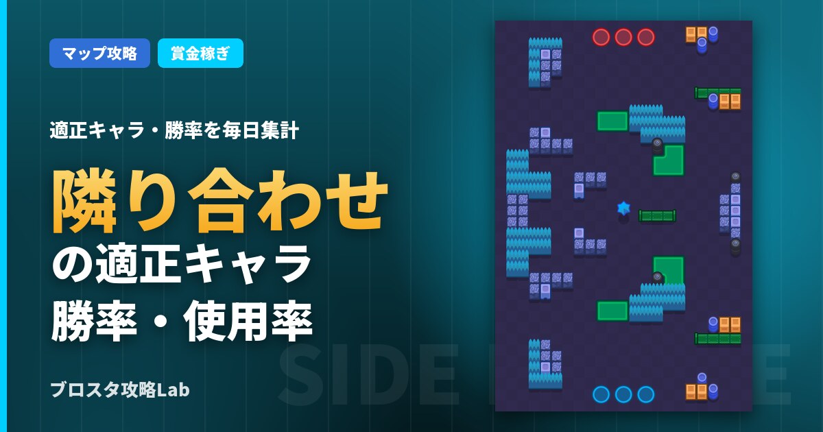 隣り合わせの適正キャラ・勝率（ブロスタ）