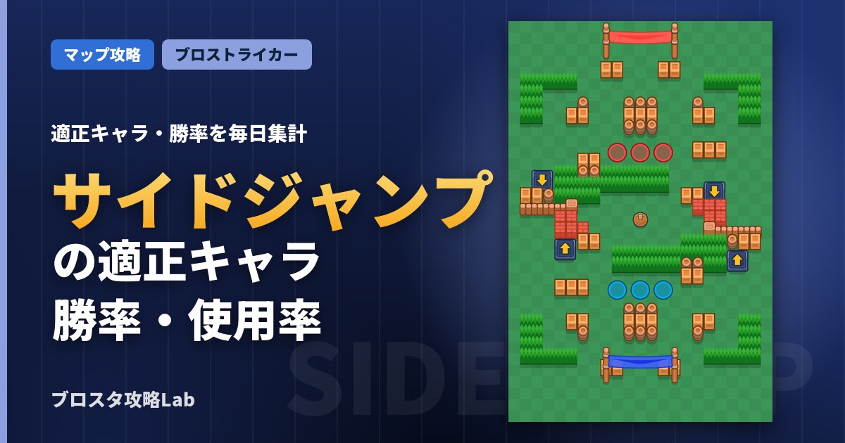 サイドジャンプの適正キャラ・勝率（ブロスタ）