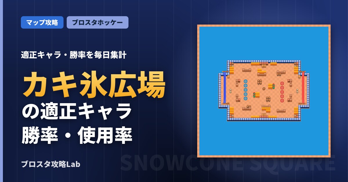カキ氷広場の適正キャラ・勝率（ブロスタ）