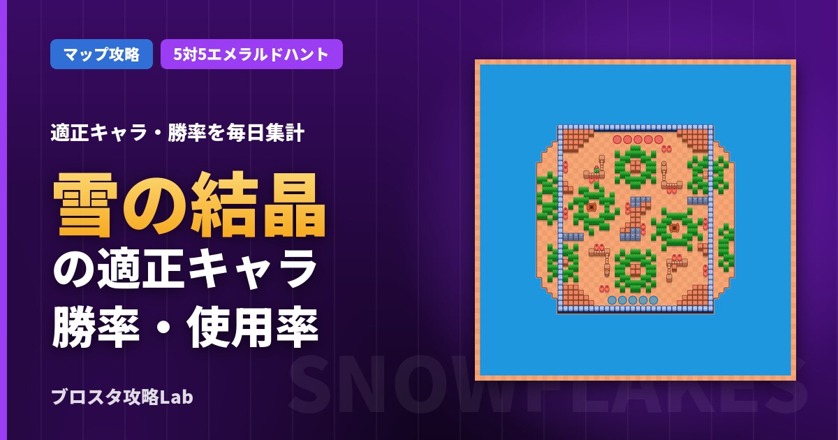 雪の結晶の適正キャラ・勝率（ブロスタ）