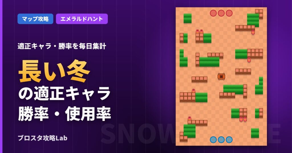 長い冬の適正キャラ・勝率（ブロスタ）