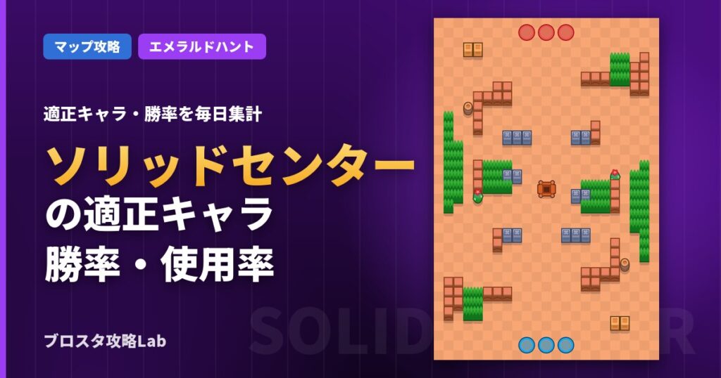 ソリッドセンターの適正キャラ・勝率（ブロスタ）
