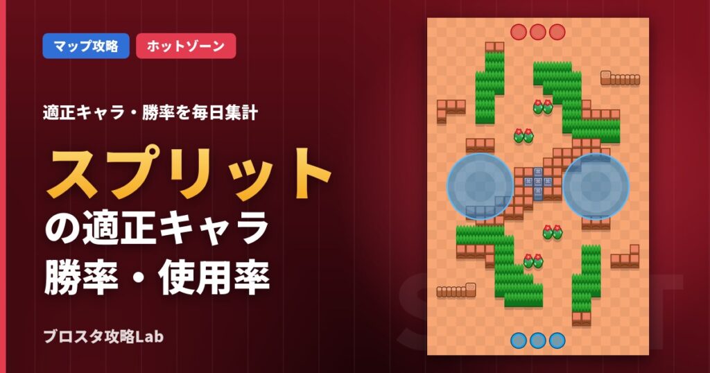スプリットの適正キャラ・勝率（ブロスタ）