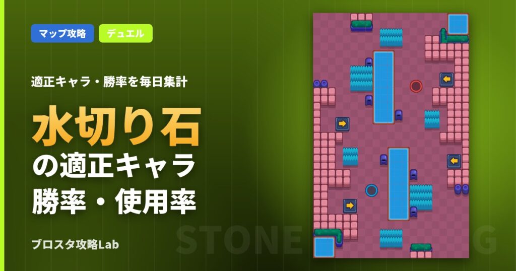 水切り石の適正キャラ・勝率（ブロスタ）
