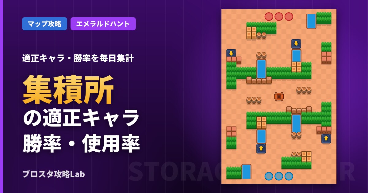 集積所の適正キャラ・勝率（ブロスタ）