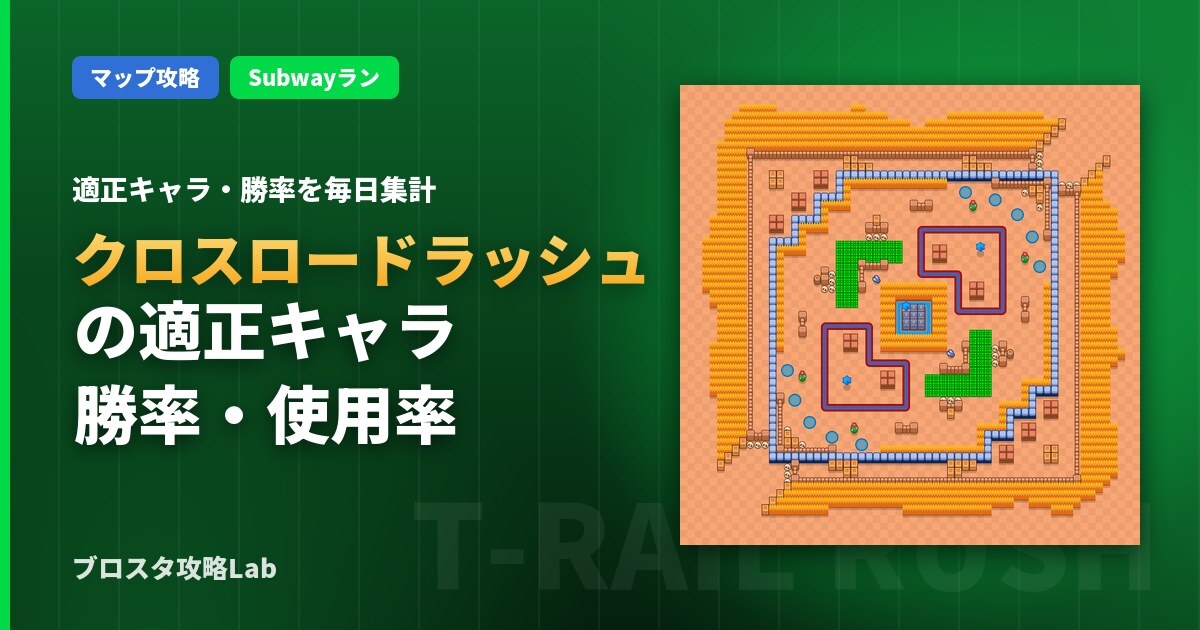 クロスロードラッシュの適正キャラ・勝率（ブロスタ）