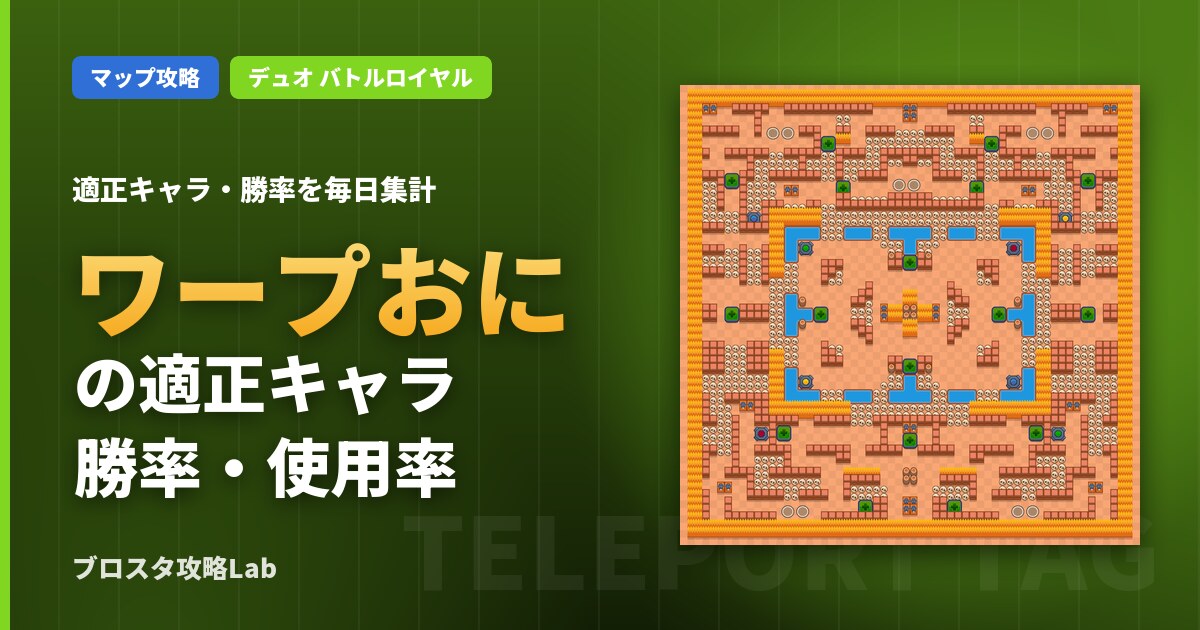ワープおにの適正キャラ・勝率（ブロスタ）