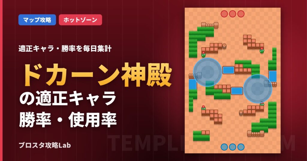 ドカーン神殿の適正キャラ・勝率（ブロスタ）