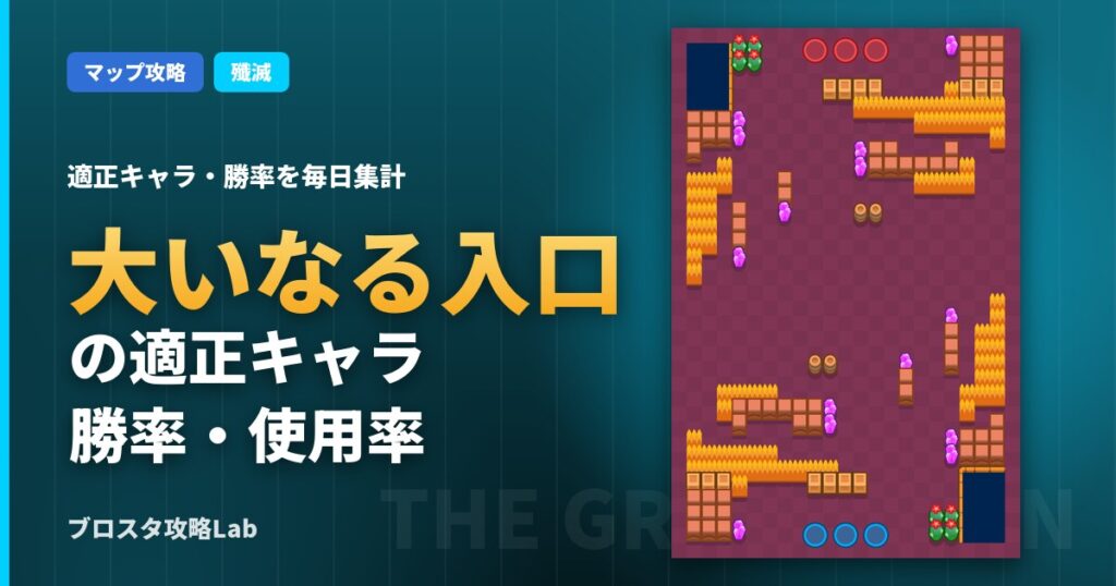 大いなる入口の適正キャラ・勝率（ブロスタ）