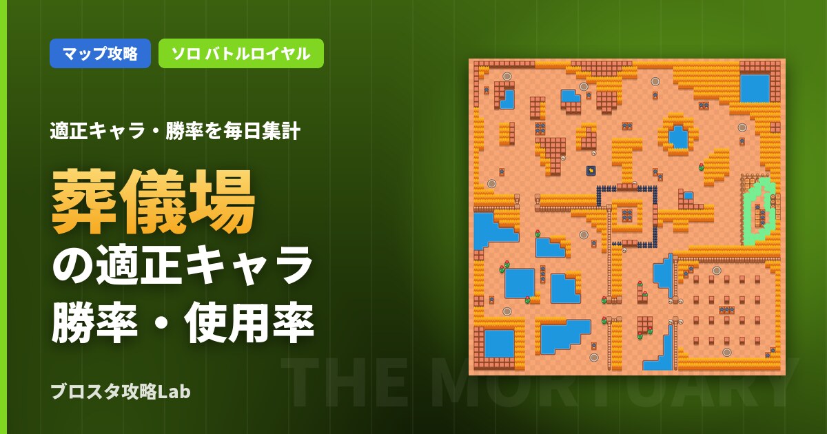 葬儀場の適正キャラ・勝率（ブロスタ）