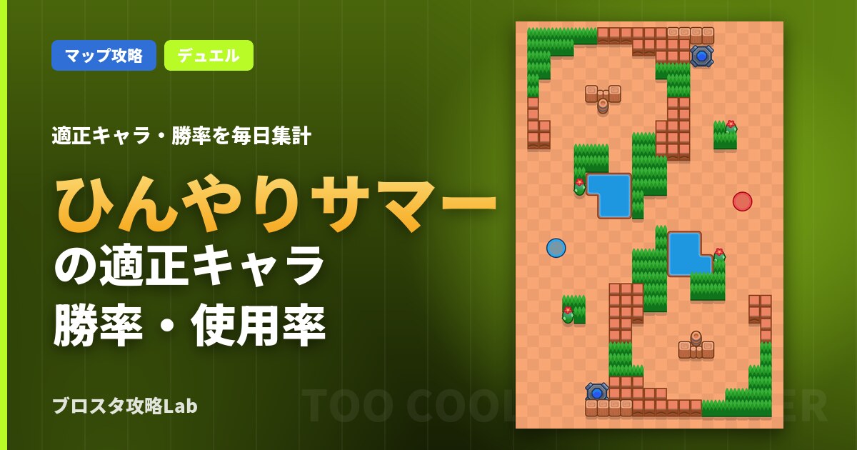 ひんやりサマーの適正キャラ・勝率（ブロスタ）