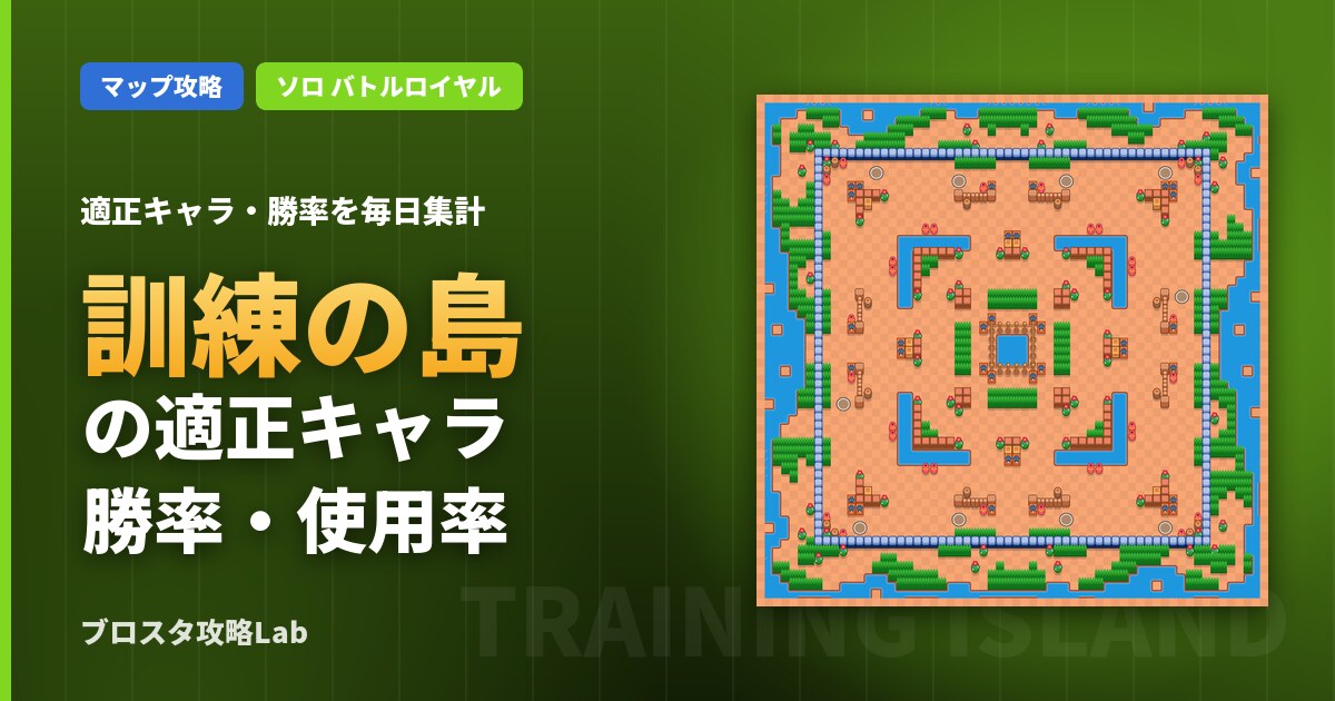 訓練の島の適正キャラ・勝率（ブロスタ）