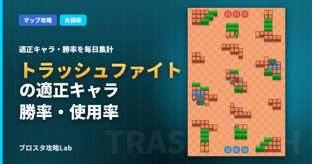 トラッシュファイトの適正キャラ・勝率（ブロスタ）