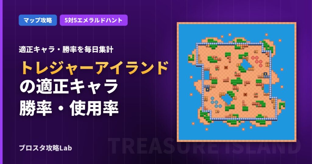 トレジャーアイランドの適正キャラ・勝率（ブロスタ）