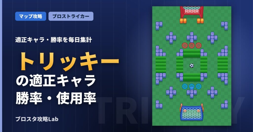 トリッキーの適正キャラ・勝率（ブロスタ）