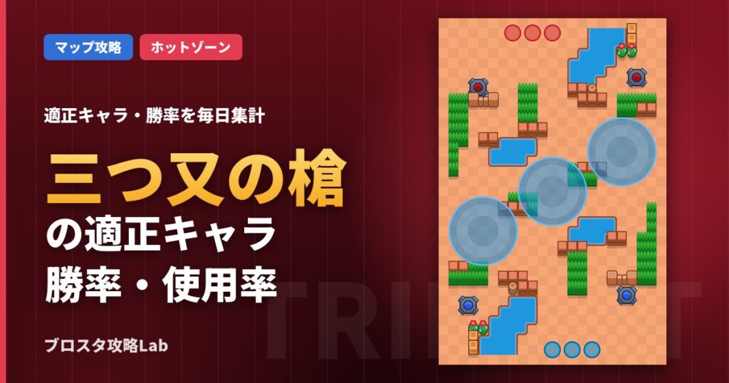 三つ又の槍の適正キャラ・勝率（ブロスタ）