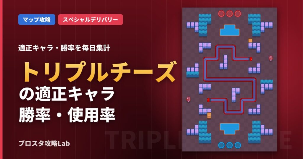 トリプルチーズの適正キャラ・勝率（ブロスタ）