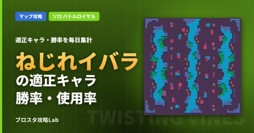 ねじれイバラの適正キャラ・勝率（ブロスタ）