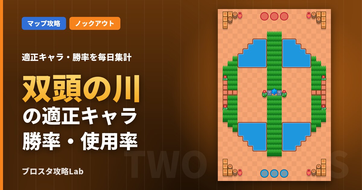 双頭の川の適正キャラ・勝率（ブロスタ）