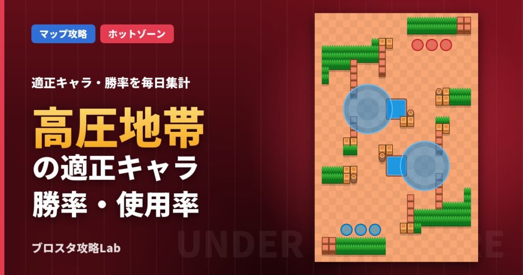 高圧地帯の適正キャラ・勝率（ブロスタ）