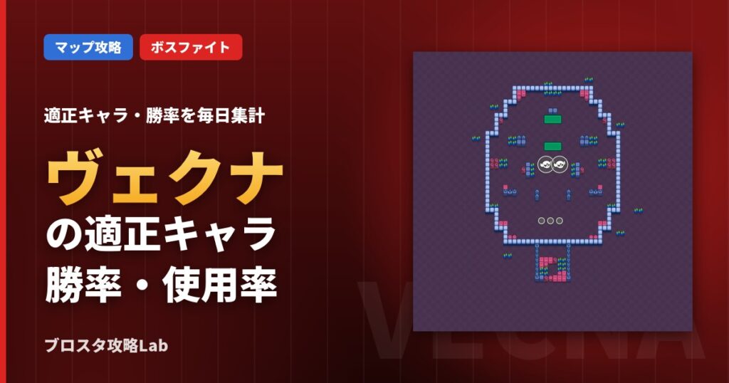 ヴェクナの適正キャラ・勝率（ブロスタ）