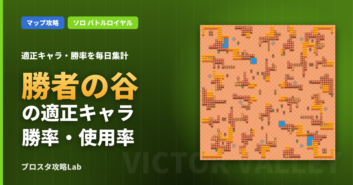 勝者の谷の適正キャラ・勝率（ブロスタ）
