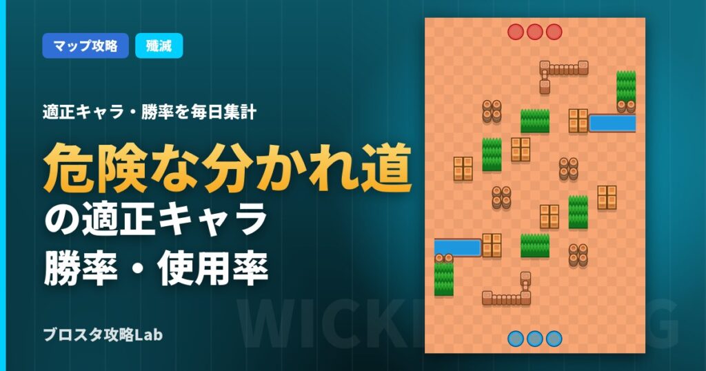 危険な分かれ道の適正キャラ・勝率（ブロスタ）