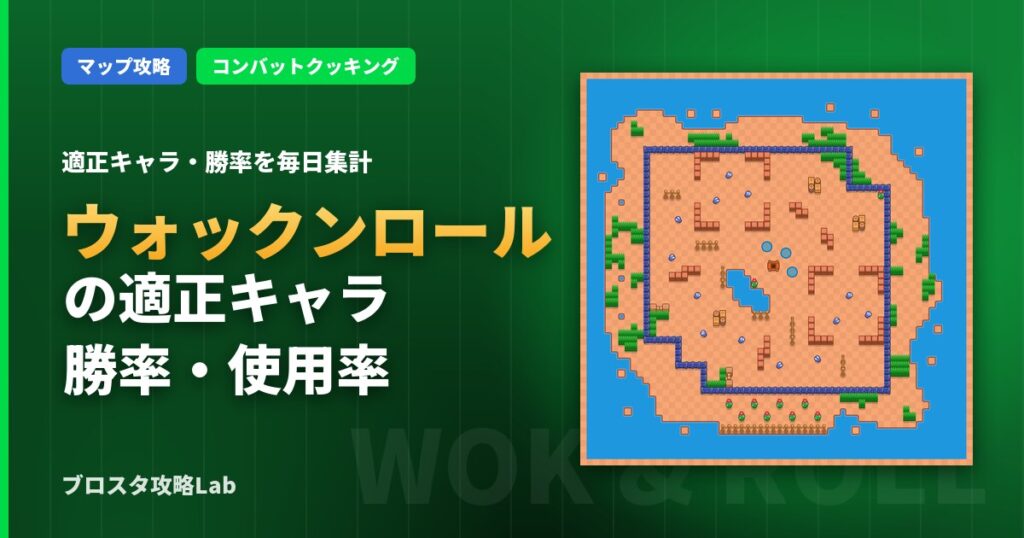 ウォックンロールの適正キャラ・勝率（ブロスタ）