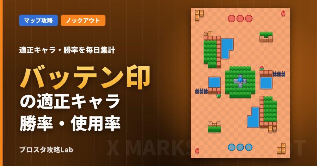 バッテン印の適正キャラ・勝率（ブロスタ）
