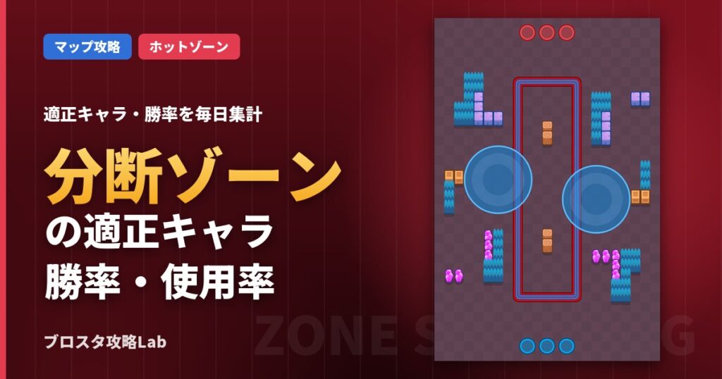 分断ゾーンの適正キャラ・勝率（ブロスタ）