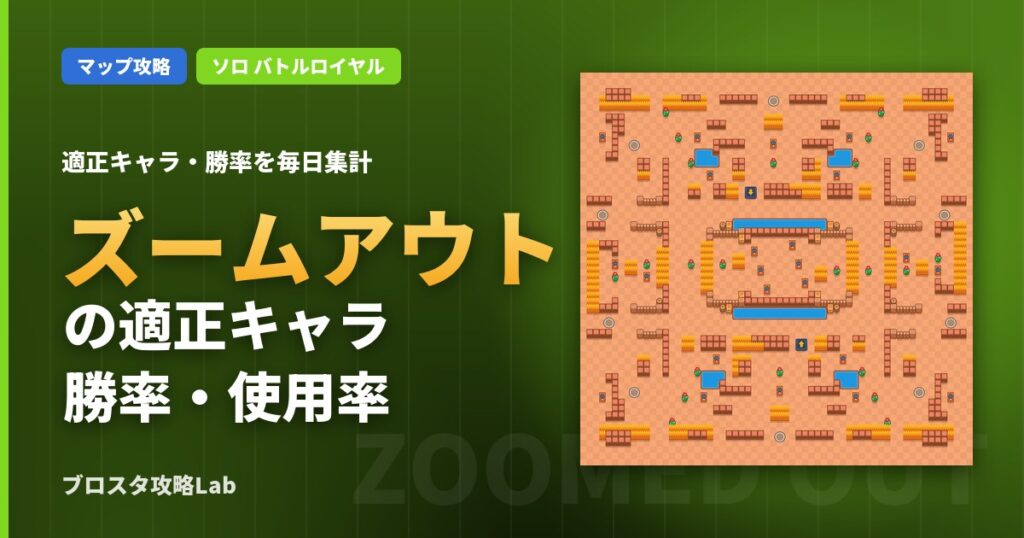ズームアウトの適正キャラ・勝率（ブロスタ）